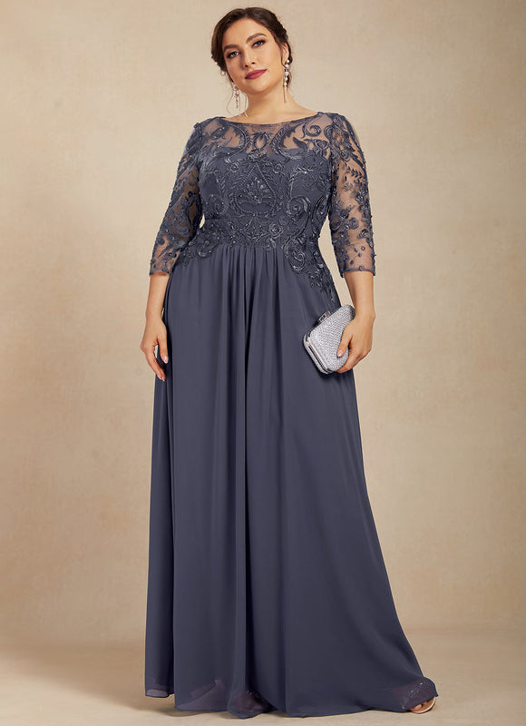 Robe Élégante Mère De Mariée Gris. - gallery 6