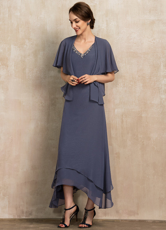 Robe Élégante Asymétrique Avec Drapés - gallery 3