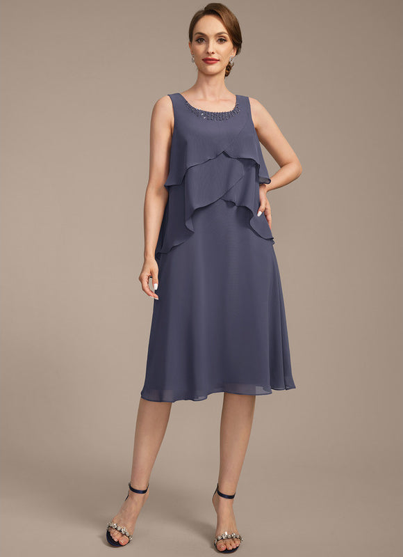 Robe Élégante Mousseline Avec Châle - gallery 6