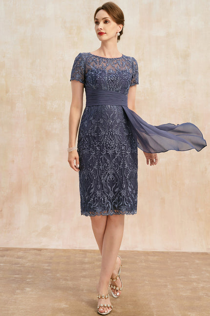 Robe De Soirée Bleu Nuit Femme - gallery 4
