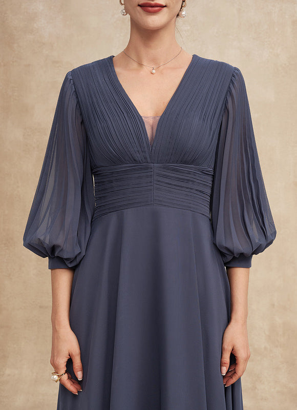 Robe Élégante Col V Fluide - gallery 6