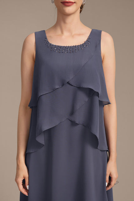 Robe Élégante Mousseline Avec Châle - gallery 8