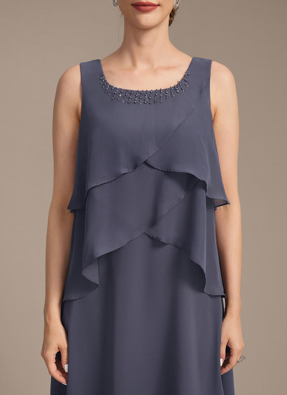 Robe Élégante Mousseline Avec Châle - gallery 8