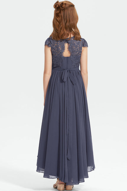 Robe Demoiselle D'Honneur Chic Gris - gallery 2