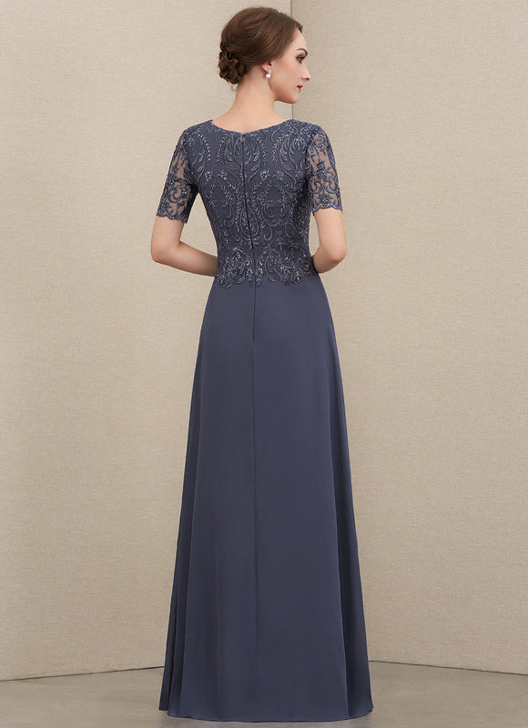 Robe Élégante Col Haut Brodée - gallery 4