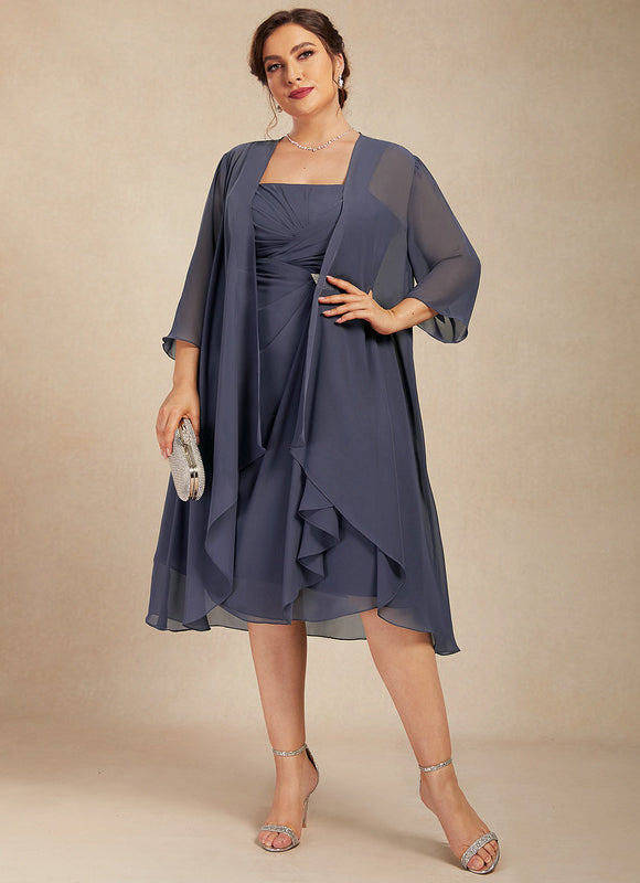 Robe Élégante Mère De Mariée Gris - gallery 9