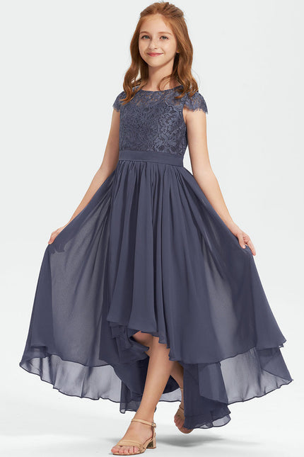 Robe Demoiselle D'Honneur Chic Gris - gallery 3