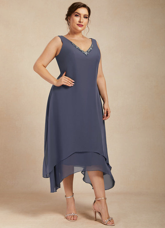 Robe Élégante Asymétrique Avec Drapés - gallery 9