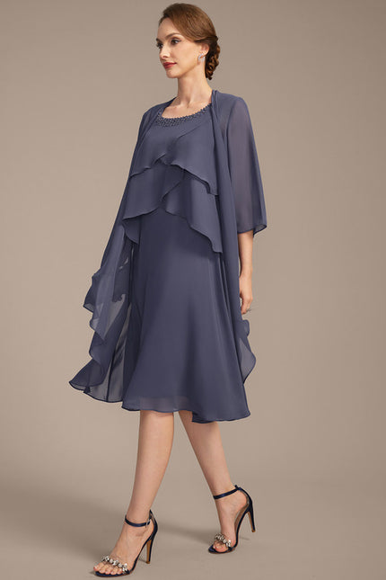 Robe Élégante Mousseline Avec Châle - gallery 4