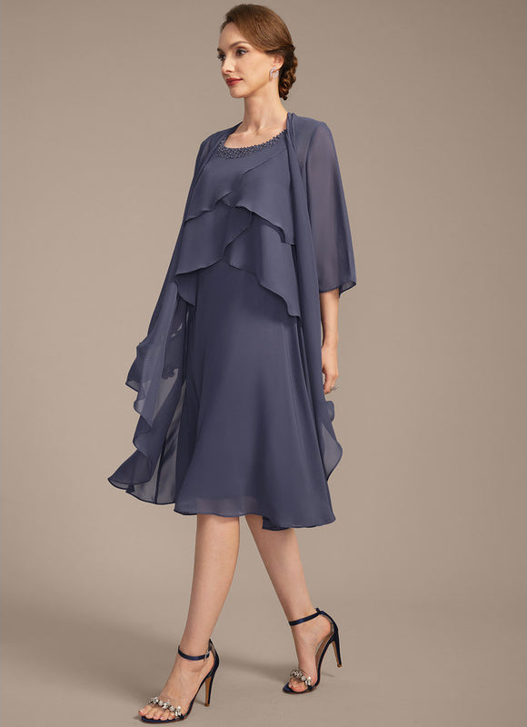 Robe Élégante Mousseline Avec Châle - gallery 4