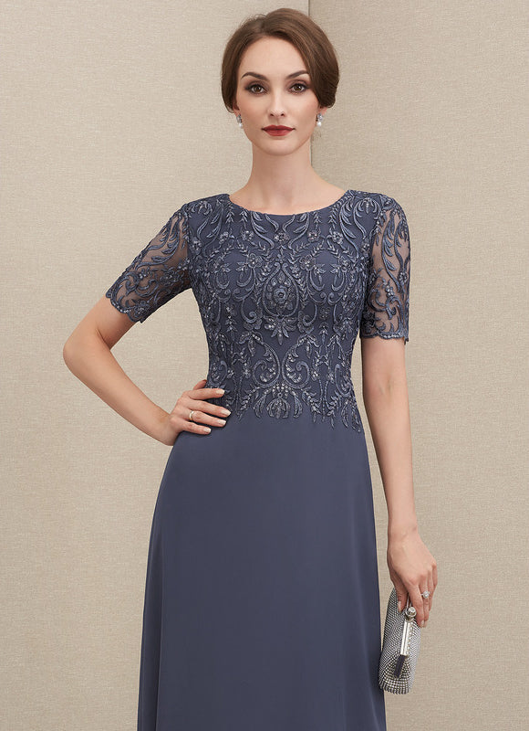 Robe Élégante Col Haut Brodée - gallery 2