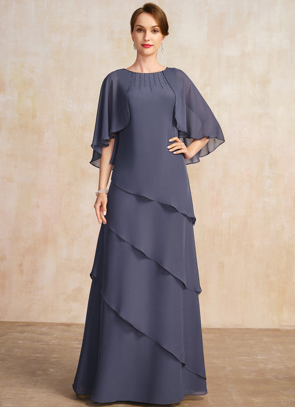 Robe Élégante À Volants Fluides - gallery 1