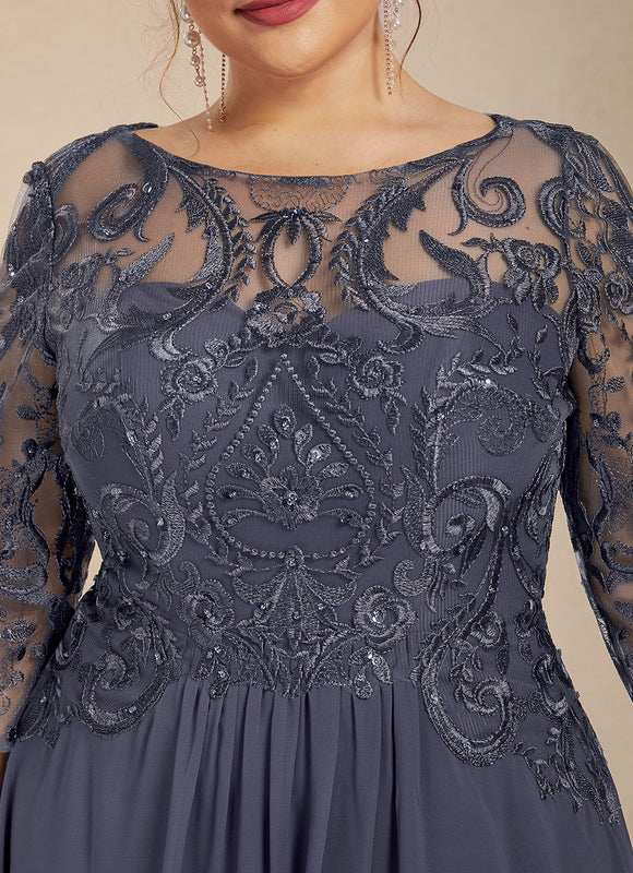 Robe Élégante Mère De Mariée Gris. - gallery 7