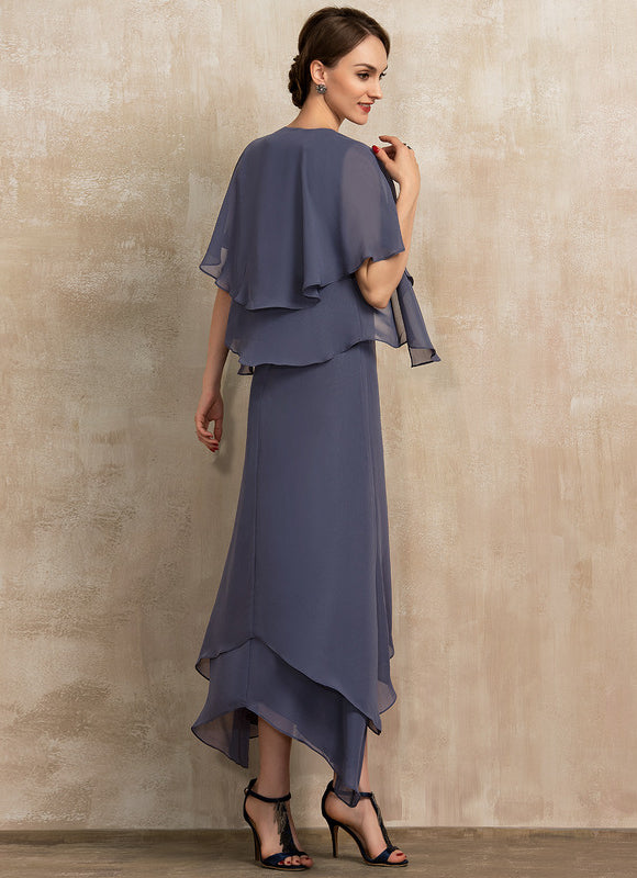 Robe Élégante Asymétrique Avec Drapés - gallery 4