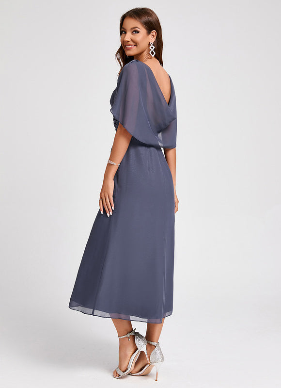 Robe Fluide Chic Col V Élégant - gallery 1