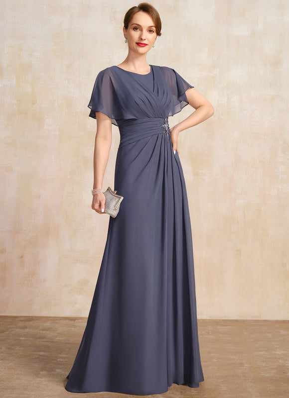 Robe Élégante Mousseline Col Rond - gallery 4