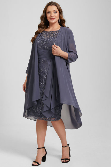 Robe De Soirée Bleu Nuit Femme - gallery 9
