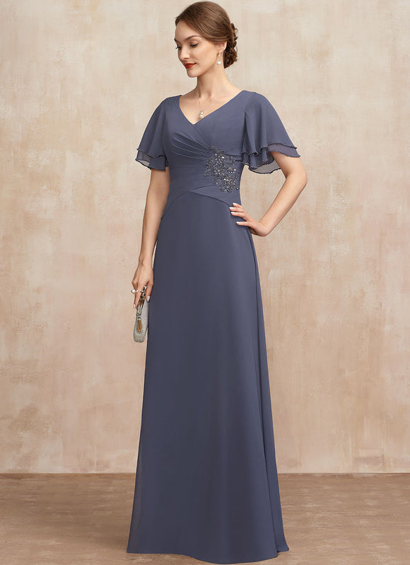 Robe Élégante Mère De Mariée Gris - gallery 2