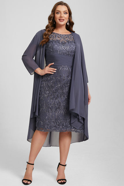 Robe De Soirée Bleu Nuit Femme - gallery 8
