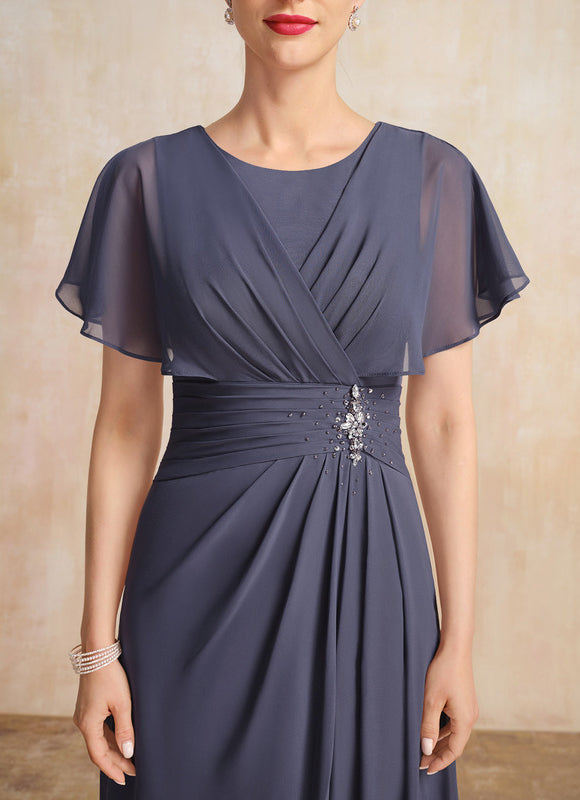 Robe Élégante Mousseline Col Rond - gallery 6