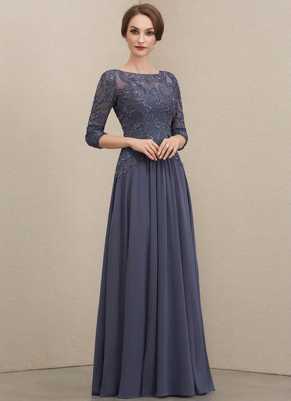 Robe Élégante Mère De Mariée Gris. - gallery 2