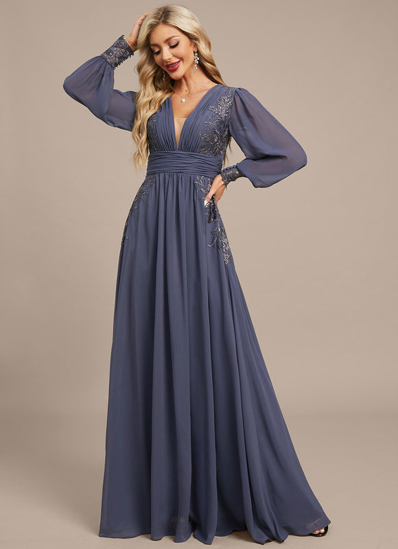 Robe Fluide Élégante À Manches Longues - gallery 4