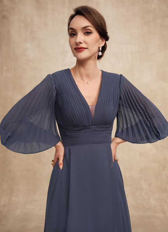 Robe Élégante Col V Fluide - gallery 1