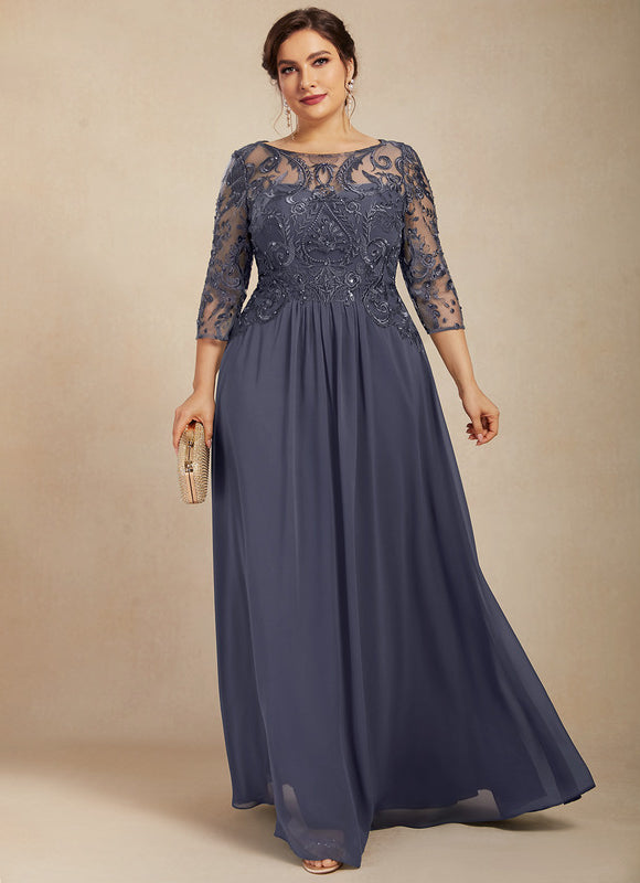 Robe Élégante Mère De Mariée Gris. - gallery 5