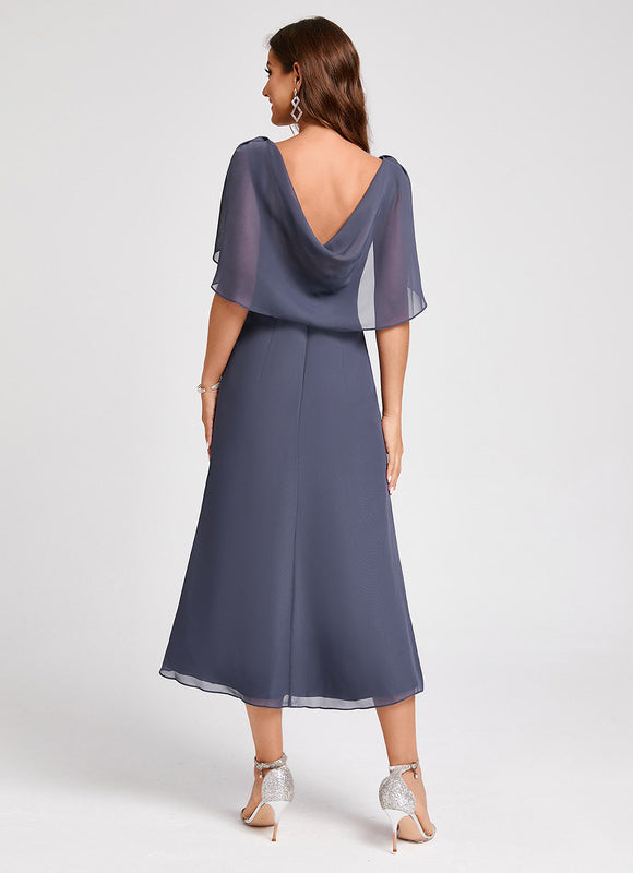 Robe Fluide Chic Col V Élégant - gallery 3