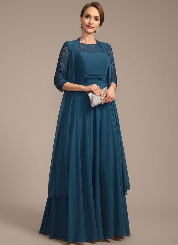 Robe Élégante Mousseline Émeraude Chic - gallery 2