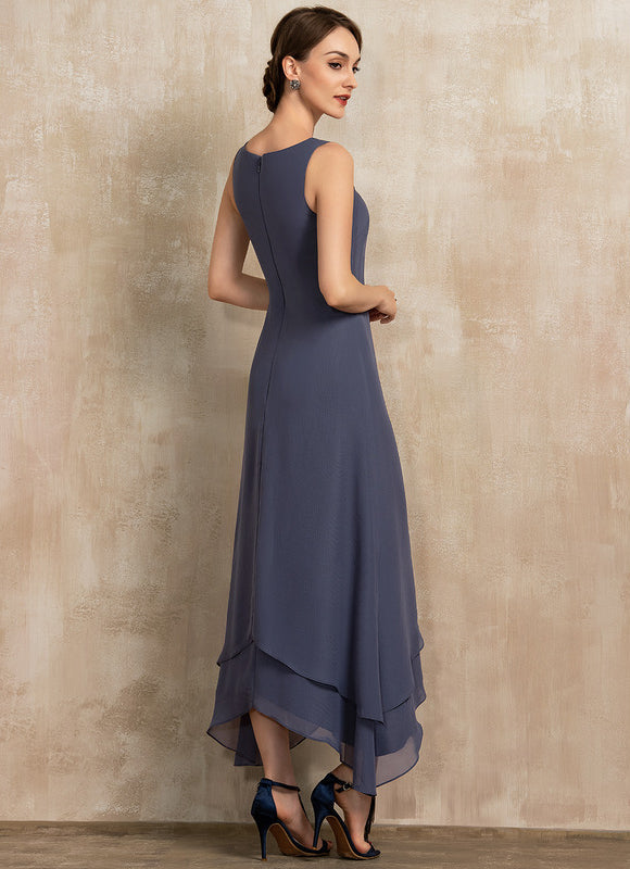 Robe Élégante Asymétrique Avec Drapés - gallery 6