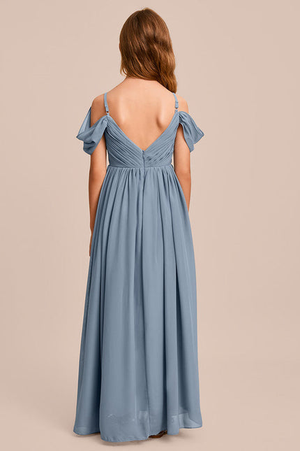 Robe Demoiselle D'Honneur Bleu Gris - gallery 5