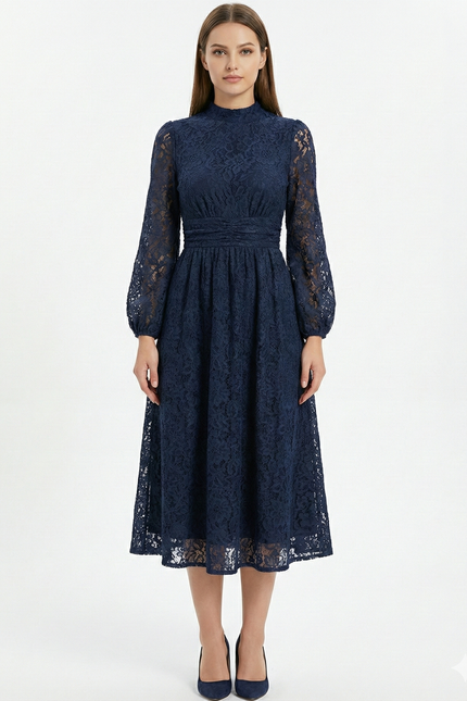 Robe Midi Florale Chic Nuit