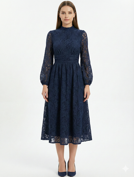 Robe Midi Florale Chic Nuit