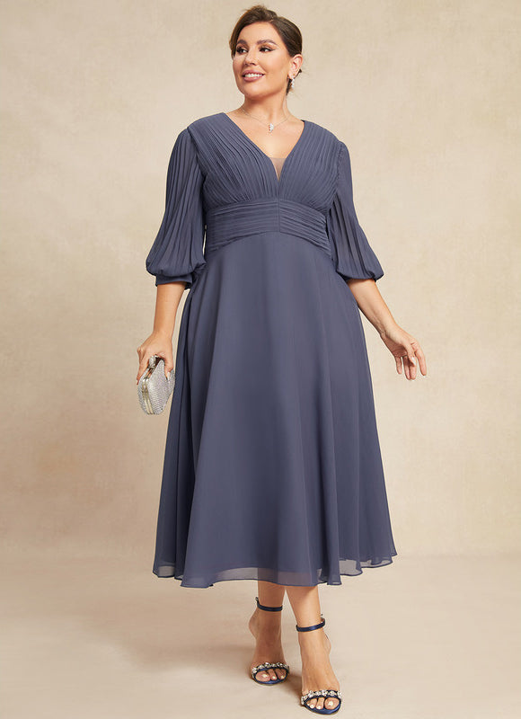 Robe Élégante Col V Fluide - gallery 8