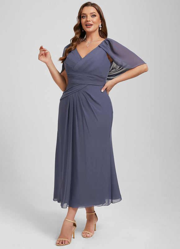 Robe Fluide Chic Col V Élégant - gallery 6