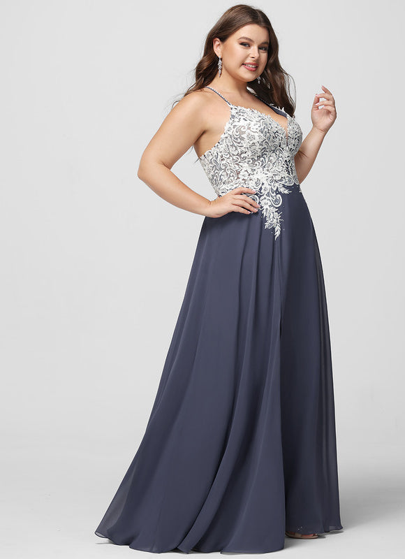 Robe Élégante À Fente Brodée - gallery 6