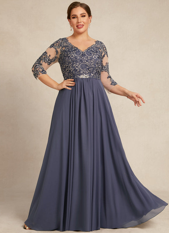 Robe Élégante Mère De Mariée Gris. - gallery 7