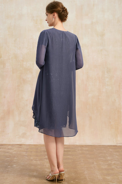 Robe De Soirée Bleu Nuit Femme - gallery 3