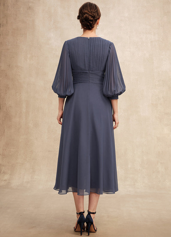 Robe Élégante Col V Fluide - gallery 5