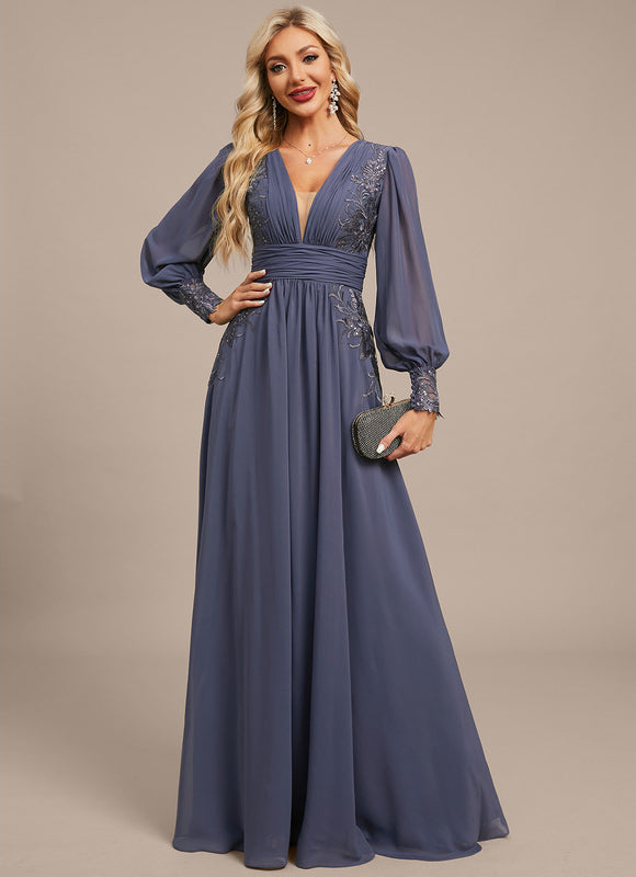 Robe Fluide Élégante À Manches Longues - gallery 2