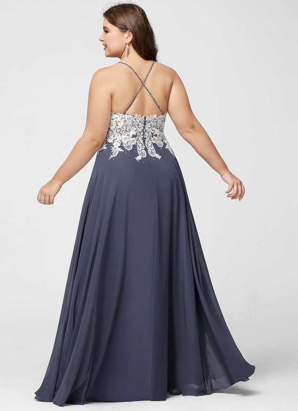 Robe Élégante À Fente Brodée - gallery 5