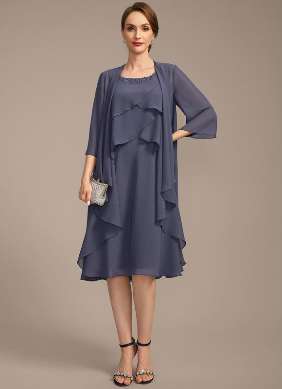 Robe Élégante Mousseline Avec Châle - gallery 3