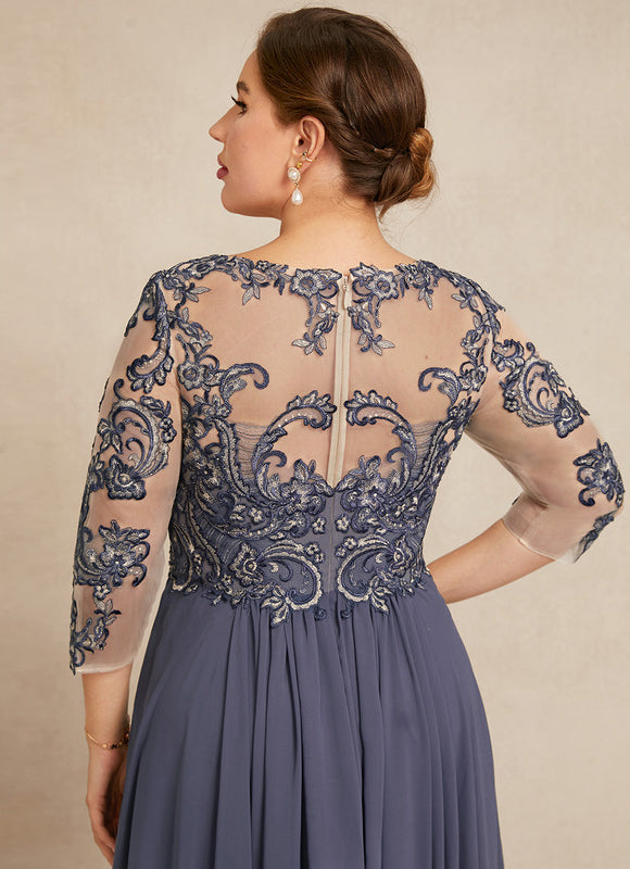 Robe Élégante Mère De Mariée Gris. - gallery 9