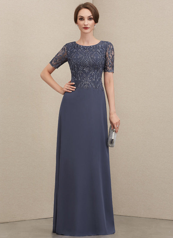 Robe Élégante Col Haut Brodée - gallery 1