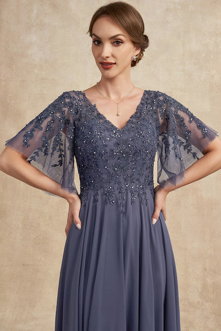 Robe Élégante À Manches Transparentes - gallery 5