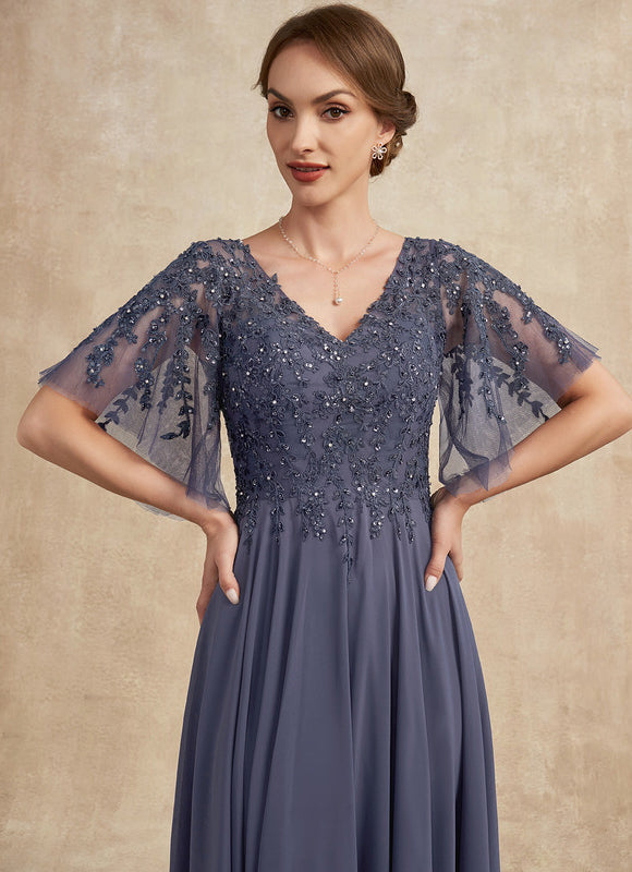 Robe Élégante À Manches Transparentes - gallery 5