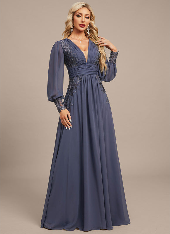 Robe Fluide Élégante À Manches Longues - gallery 5