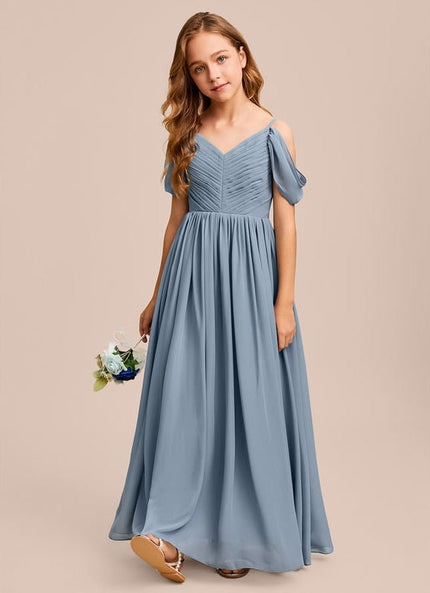 Robe Demoiselle D'Honneur Bleu Gris