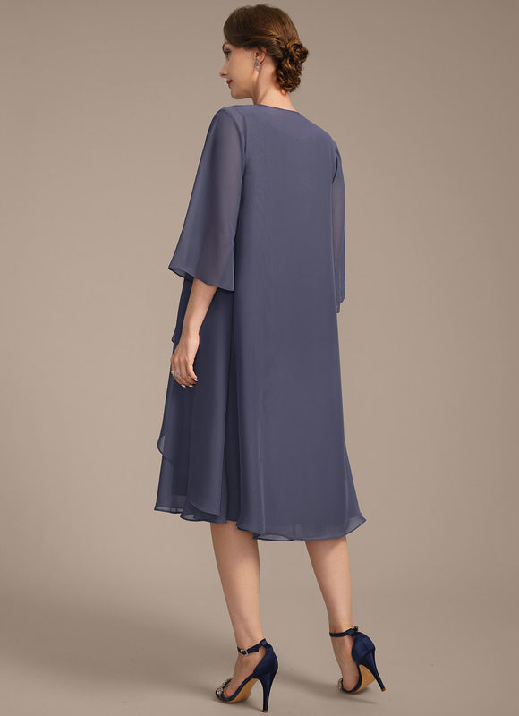 Robe Élégante Mousseline Avec Châle - gallery 5